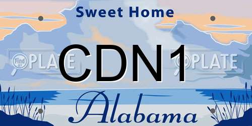 CDN1 Alabama License Plate