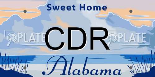 CDR Alabama License Plate