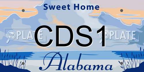 CDS1 Alabama License Plate