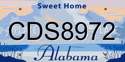 CDS8972 Alabama License Plate
