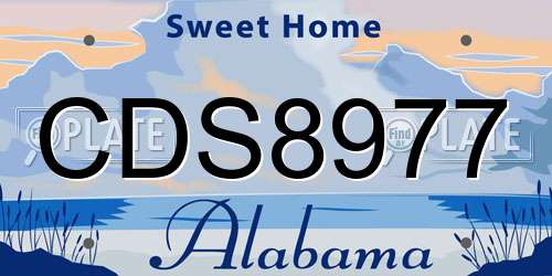 CDS8977 Alabama License Plate