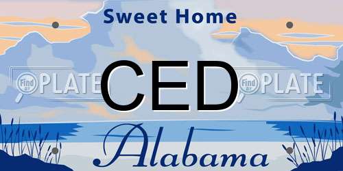 CED Alabama License Plate