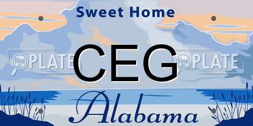 CEG Alabama License Plate