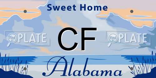 CF Alabama License Plate
