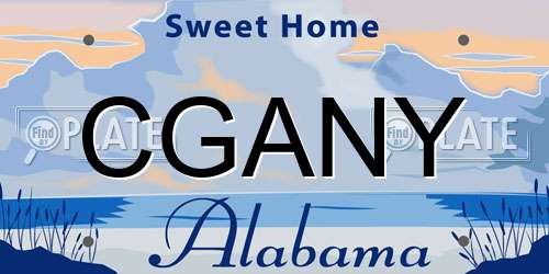 CGANY Alabama License Plate
