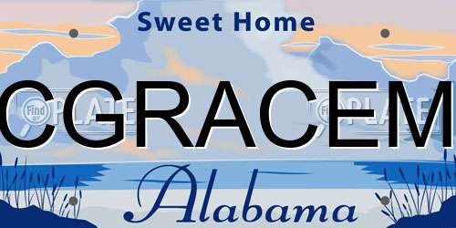 CGRACEM Alabama License Plate