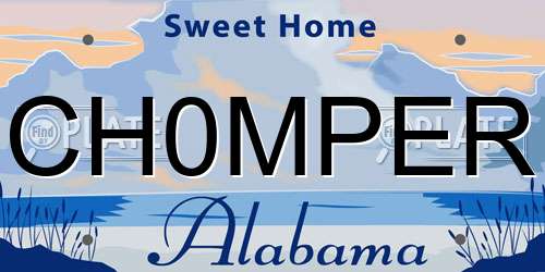 CH0MPER Alabama License Plate