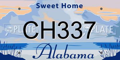 CH337 Alabama License Plate