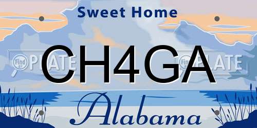 CH4GA Alabama License Plate