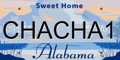 CHACHA1 Alabama License Plate