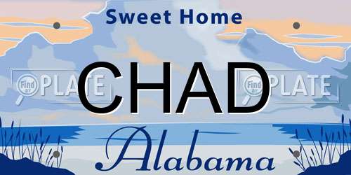 CHAD Alabama License Plate