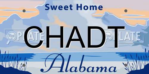 CHADT Alabama License Plate