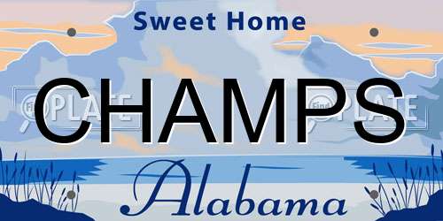 CHAMPS Alabama License Plate