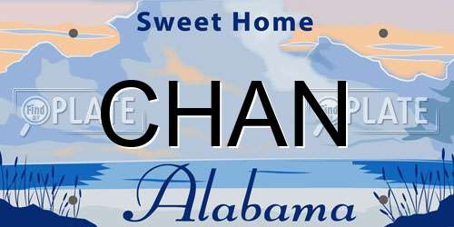 CHAN Alabama License Plate