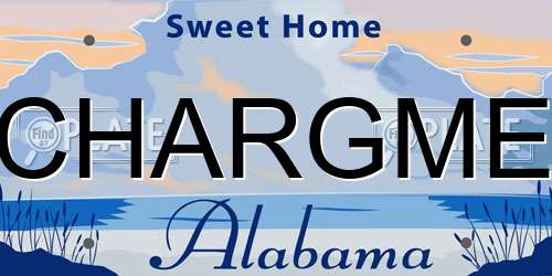 CHARGME Alabama License Plate