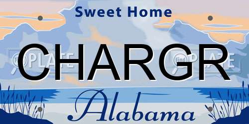 CHARGR Alabama License Plate