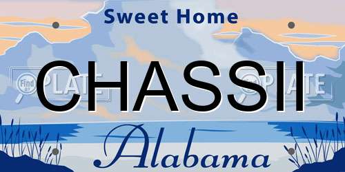 CHASSII Alabama License Plate