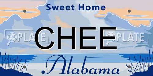 CHEE Alabama License Plate