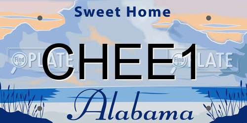 CHEE1 Alabama License Plate