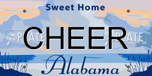 CHEER Alabama License Plate