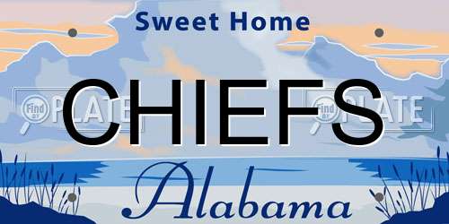 CHIEFS Alabama License Plate