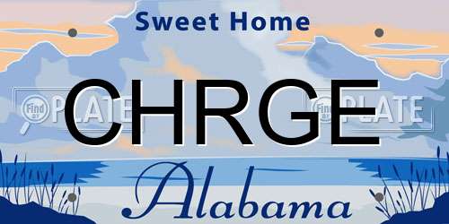CHRGE Alabama License Plate