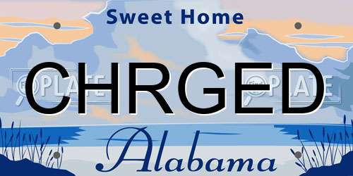 CHRGED Alabama License Plate