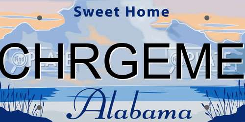 CHRGEME Alabama License Plate