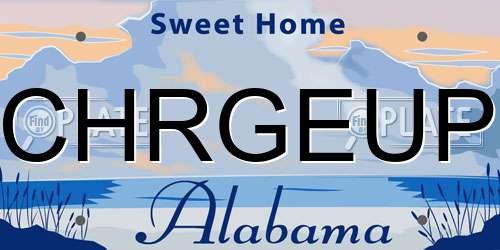 CHRGEUP Alabama License Plate