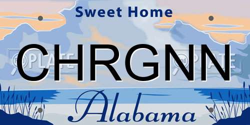 CHRGNN Alabama License Plate