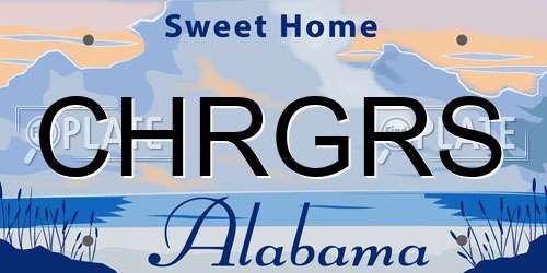 CHRGRS Alabama License Plate