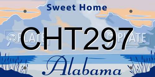 CHT297 Alabama License Plate