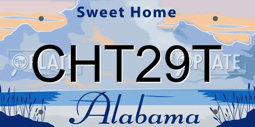 CHT29T Alabama License Plate