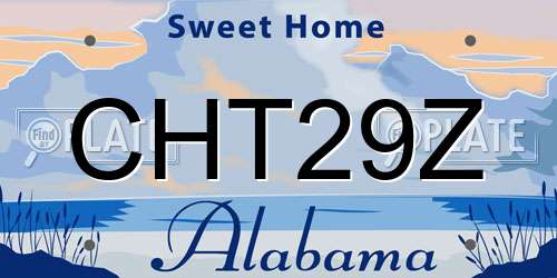 CHT29Z Alabama License Plate