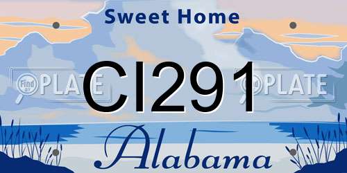 CI291 Alabama License Plate