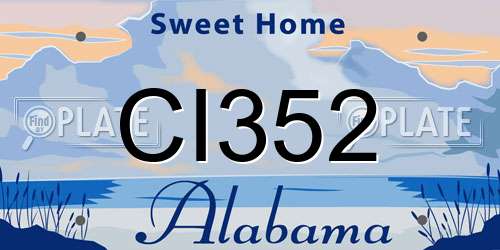CI352 Alabama License Plate