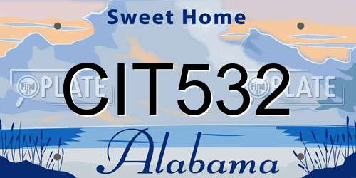 CIT532 Alabama License Plate