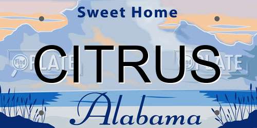 CITRUS Alabama License Plate