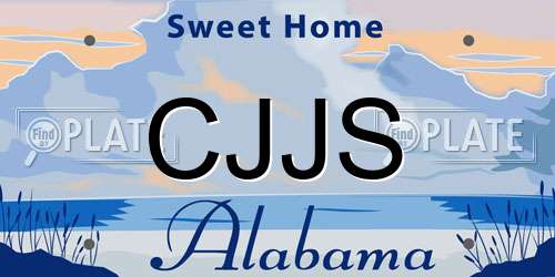 CJJS Alabama License Plate