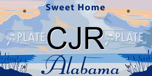 CJR Alabama License Plate