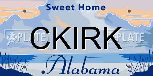 CKIRK Alabama License Plate