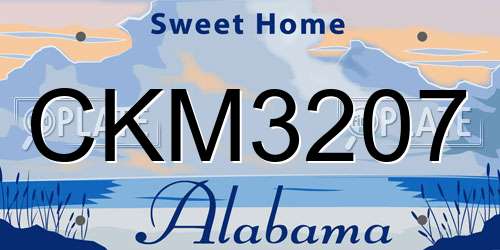 CKM3207 Alabama License Plate