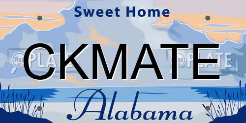 CKMATE Alabama License Plate