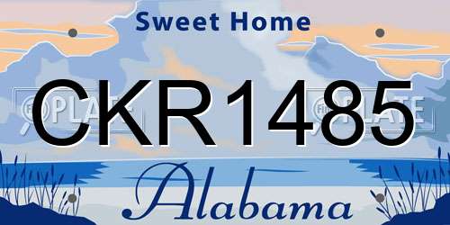 CKR1485 Alabama License Plate