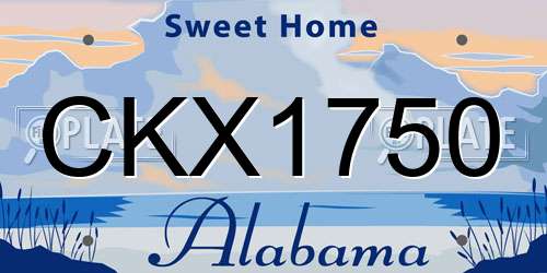 CKX1750 Alabama License Plate