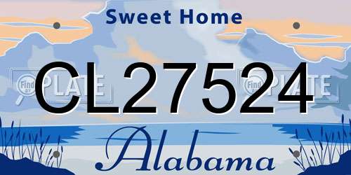 CL27524 Alabama License Plate