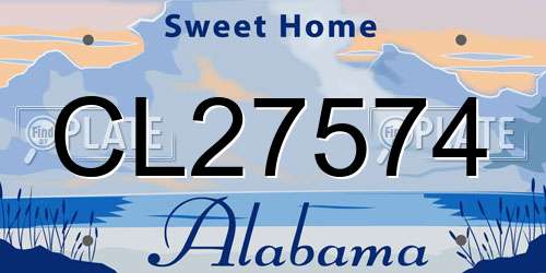 CL27574 Alabama License Plate