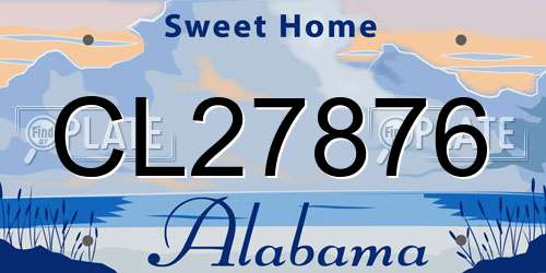 CL27876 Alabama License Plate