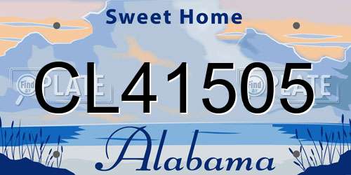 CL41505 Alabama License Plate