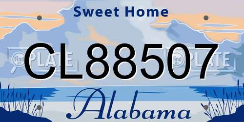 CL88507 Alabama License Plate